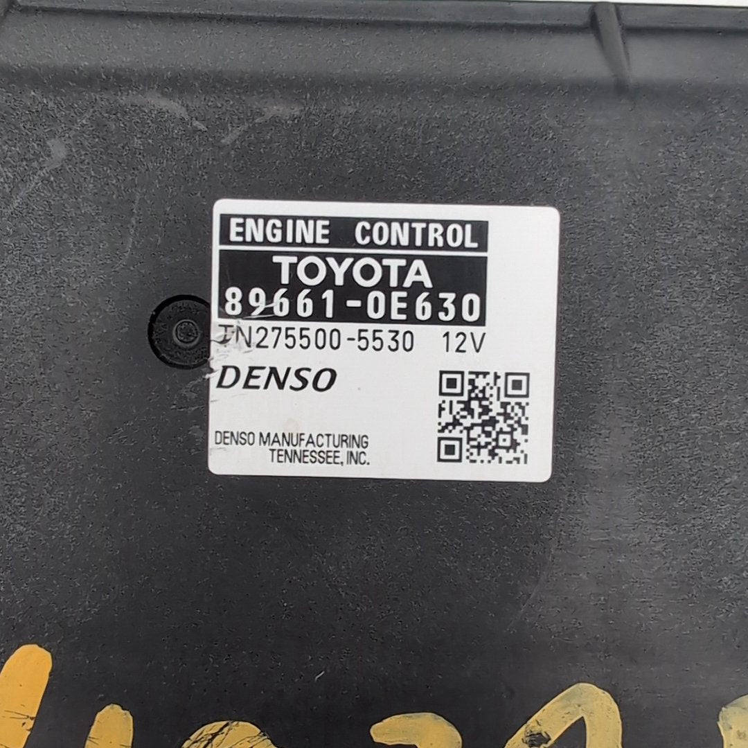2013 Toyota Highlander Engine Computer Control Module 89661-0E630
