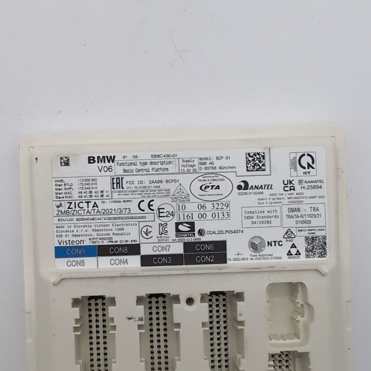 2025 BMW 530i 540i 550e G60 BCP V06 Basis Central Platform Module 5B6C430