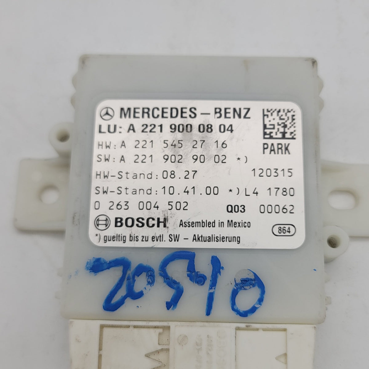 2010- 2013 Mercedes W221 S63 S550 Park Assist Parktronic Control Module OEM