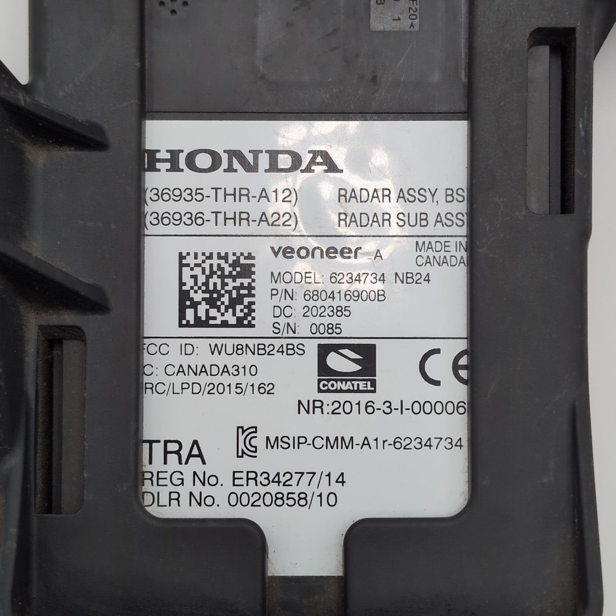 2021 2022 Honda Odyssey Blind Spot Detection System Warning Sensor 36935-THR-A12