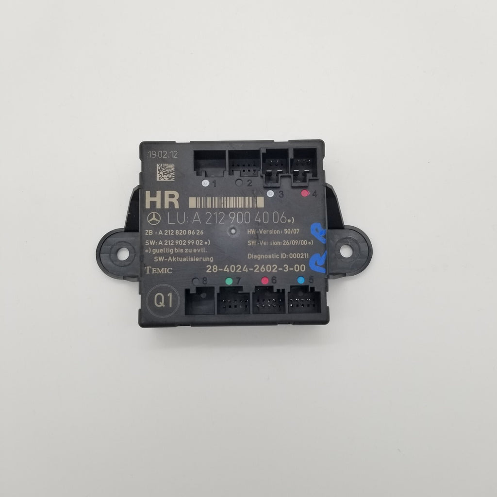 2008- 2014 Mercedes W204 C300 C250 Rear Right Door Control Module 2129004006