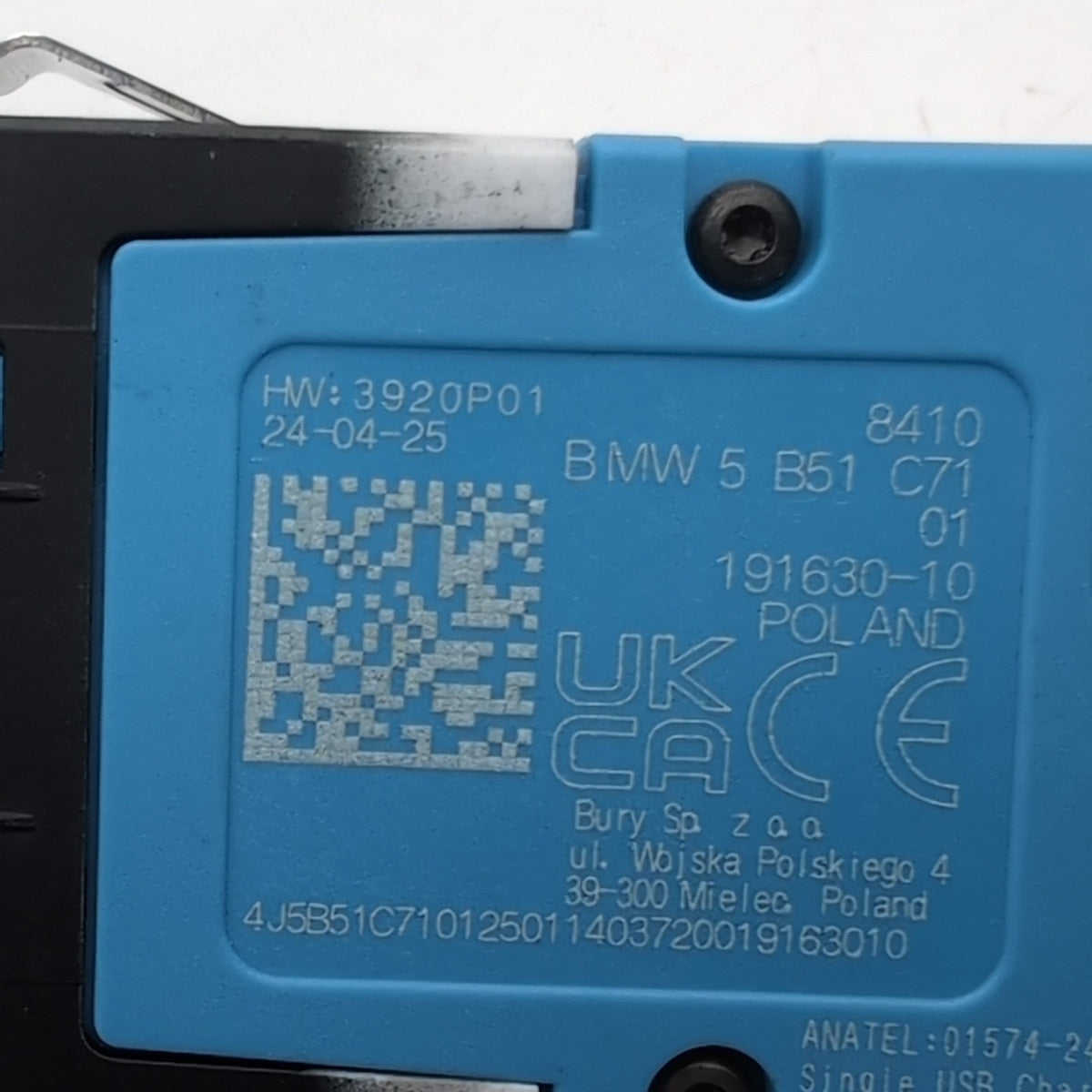 2024 2025 2026 BMW XM X5 X6 X7 Single Usb Port Charging Socket 5B51C71