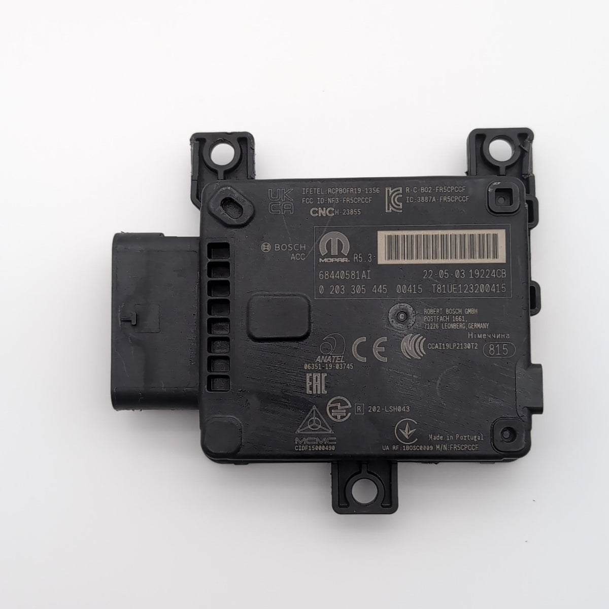 2021- 2024 Dodge Durango Adaptive Cruise Distance Radar Sensor 68440581AI