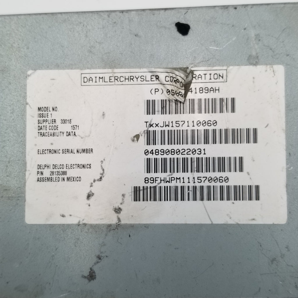 2011 Jeep Grand Cherokee RADIO SATELLITE RECEIVER MODULE P05064189AH OEM