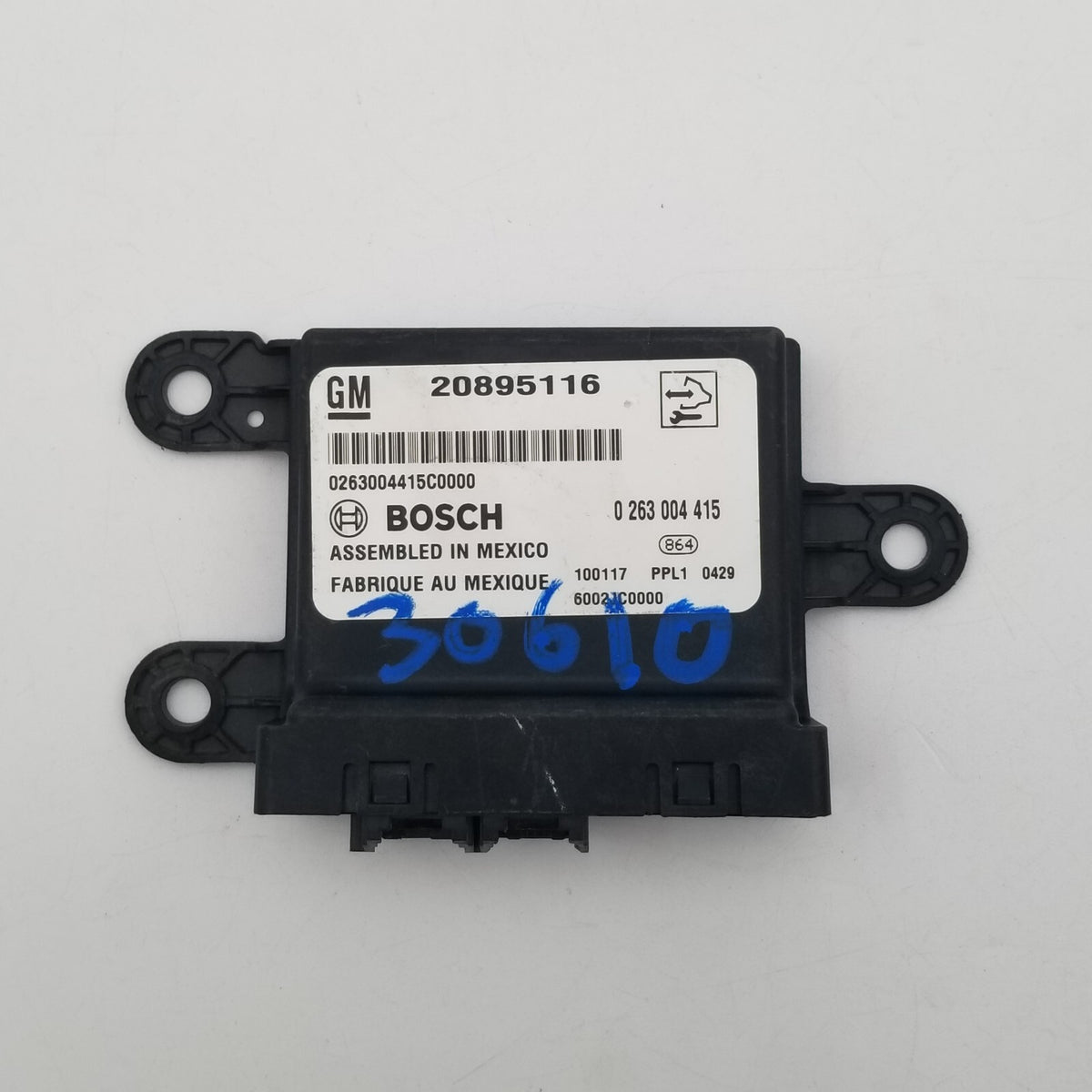 2011- 2015 CHEVROLET CRUZE REAR PARKING ASSIST CONTROL MODULE 20895116