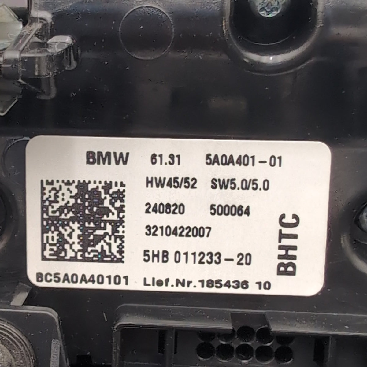 2019 2020 2021 BMW i3 i3s l01 AC Heater Climate Radio Switch Vent Panel 5A0A401