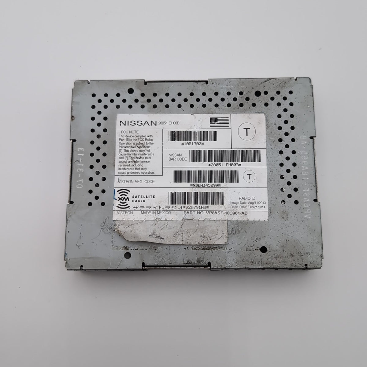 2008- 2011 Infiniti G35 G37 Satellite Radio Tuner Receiver Module 28051EH00B
