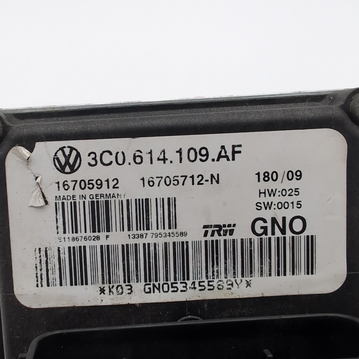 2009 2010 Volkswagen CC ABS Anti Lock Brake Pump Control Unit OEM 3C0614109AF