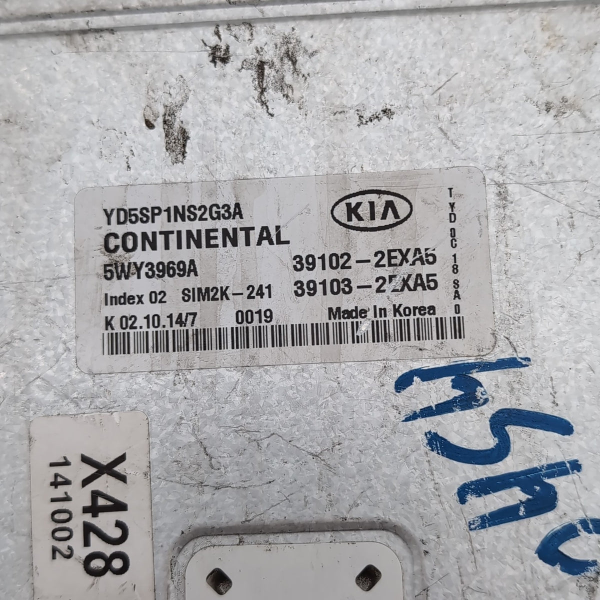 2015 Kia Forte 1.8 Engine Computer Control Module ECM ECU 39102 2EXA5 OEM