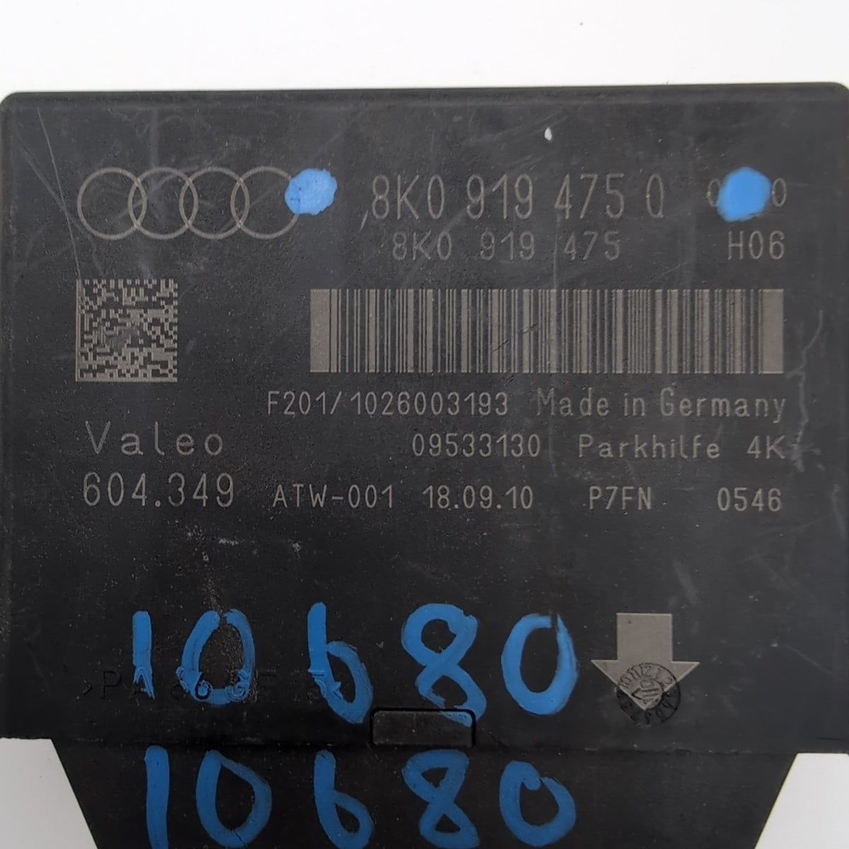 2008- 2012 Audi A5 Q5 S5 Parking Park Aid Assist Control Module Unit 8K0919475Q