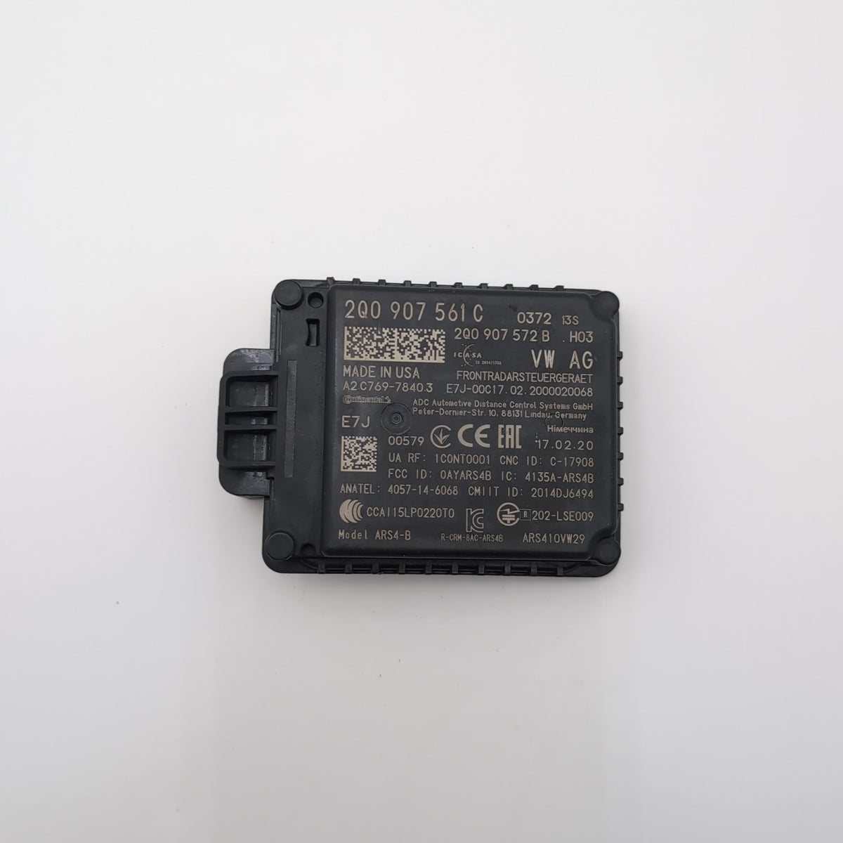 2019 2020 2021 Audi Q3 Cruise Distance Radar Sensor OEM 2Q0907561C