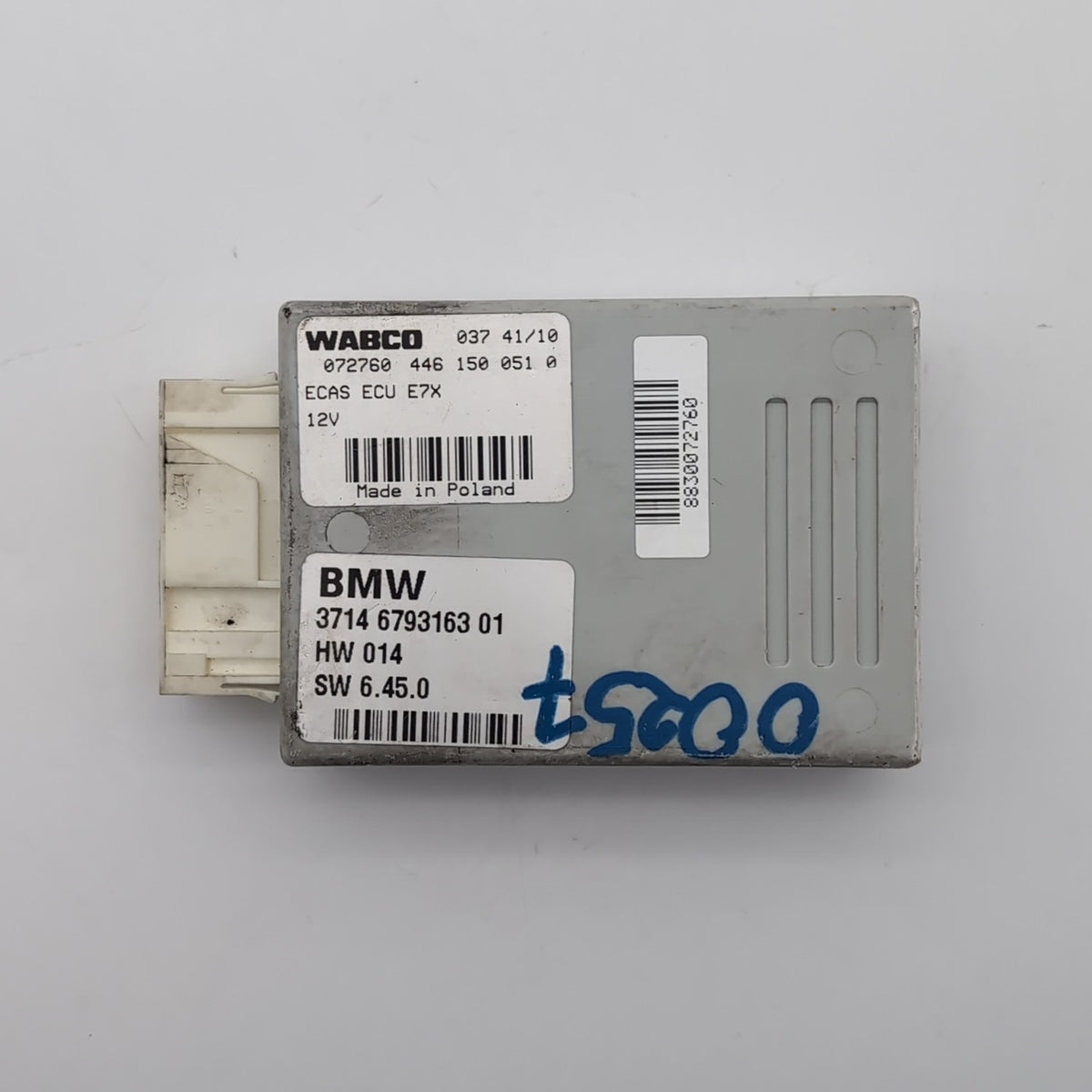 2007- 2014 BMW E70 E71 X5 X6 ECAS AIR SUSPENSION CONTROL MODULE 3714-6793163