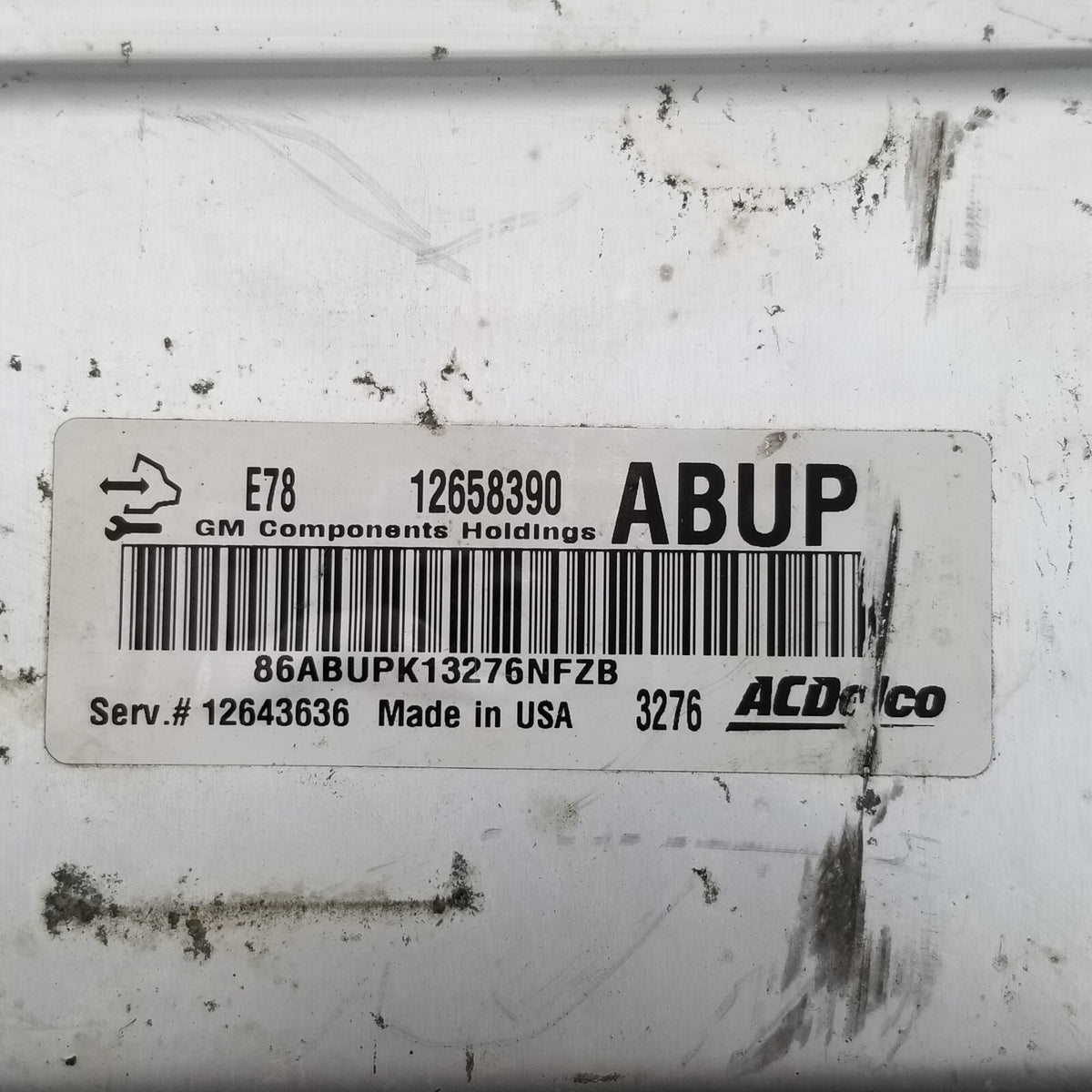 2012 Silverado 2500 Engine Computer 4X4 Module 6.0l ECU P/N 12658390
