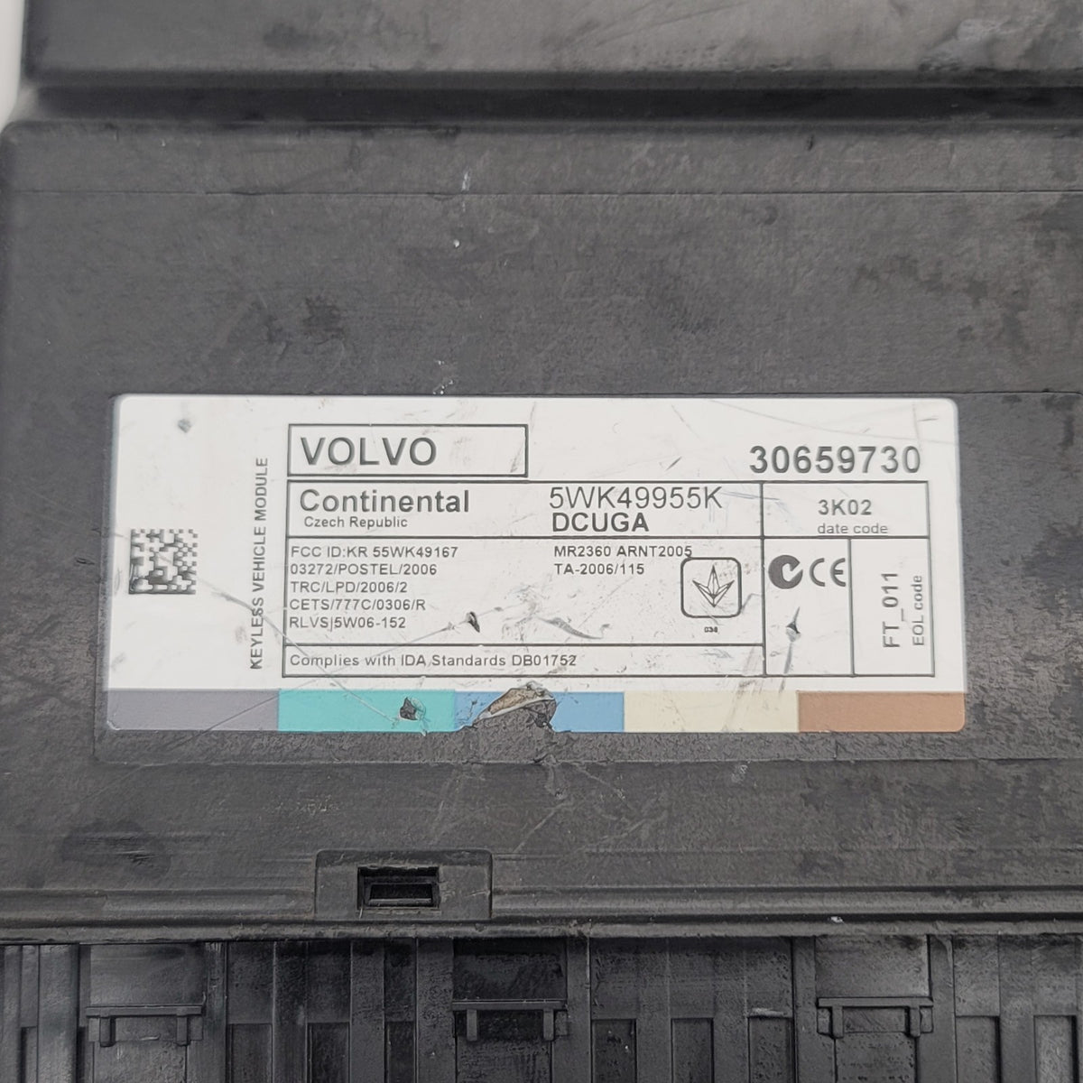 2015 2016 2017 2018 Volvo V60 S60 Central Locking Control Module Unit 30659730