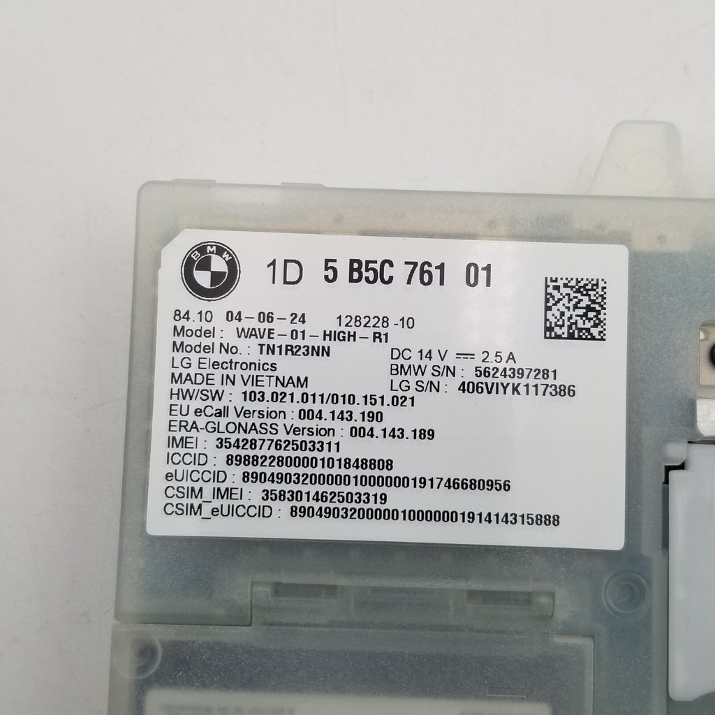 2025 BMW 330i G20 X1 U11 X3 G45 Antenna Telematics Control Module 5B5C761