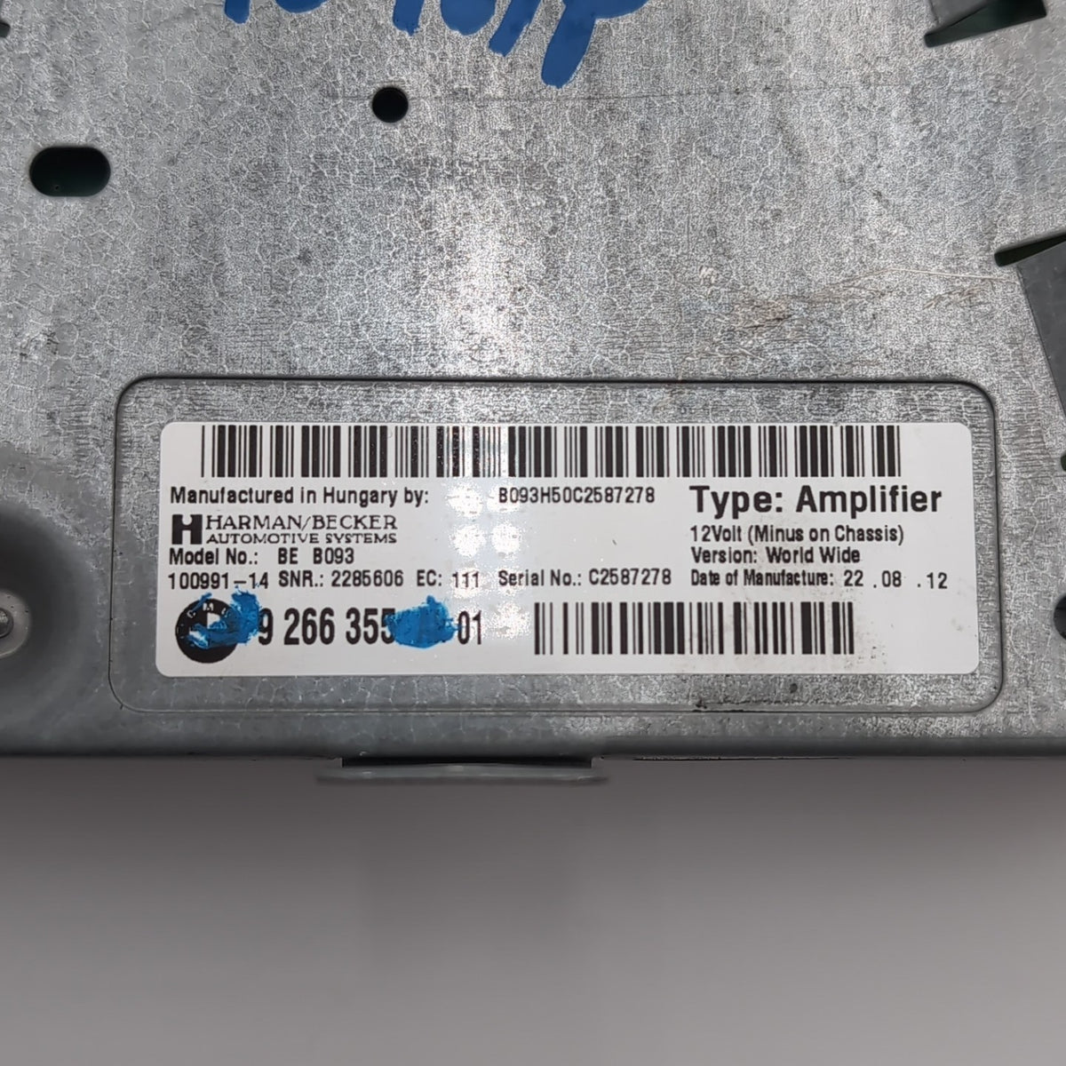 2011- 2016 OEM BMW F10 528 535 550 Hi-Fi HiFi Stereo Audio Amplifier Amp HARMAN