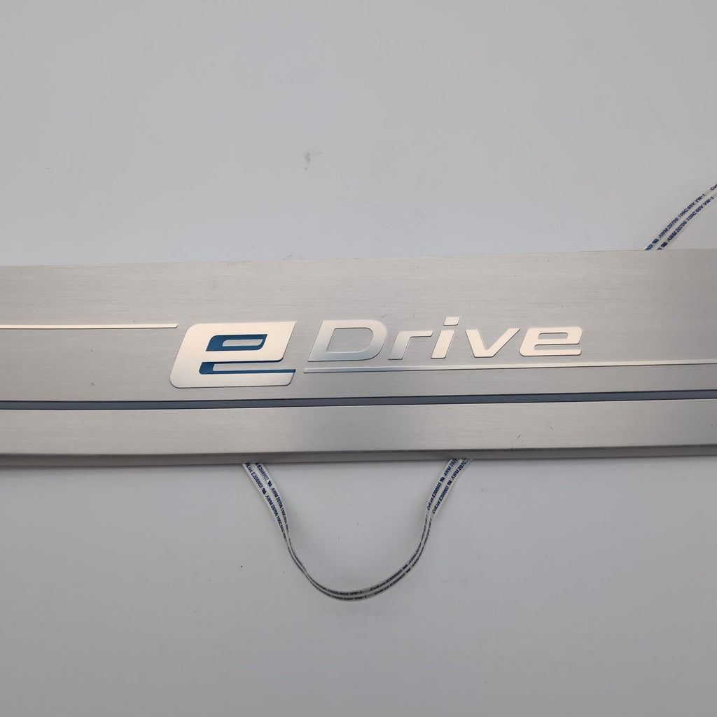 2017 2018 2019 BMW 740e Rear Left Right Illuminated Door Sill Scuff Plate Pair