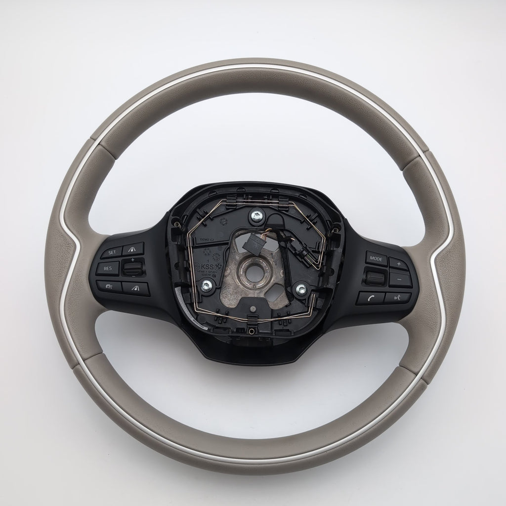 2014 - 2021 BMW i3 i3s I01 Steering Wheel Leather Lodge Design Gray 6870165