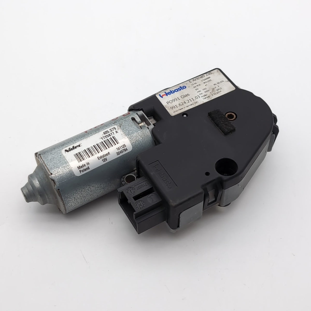 2012- 2016 Porsche 991 911 Coupe Rear Right Sun Roof Motor 99162421103