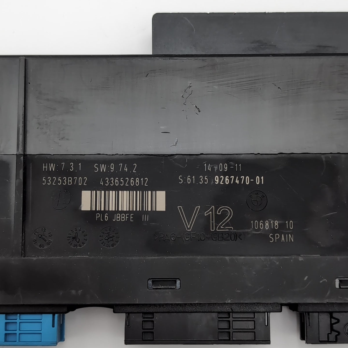 2012- 2018 BMW F12 F13 BODY CONTROL MODULE UNIT BCM BCU 9267470