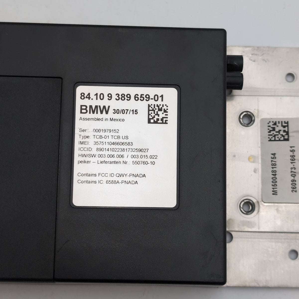 2014 2015 2016 BMW 528i 535i 550i Telematic Communication Control Module 9389659