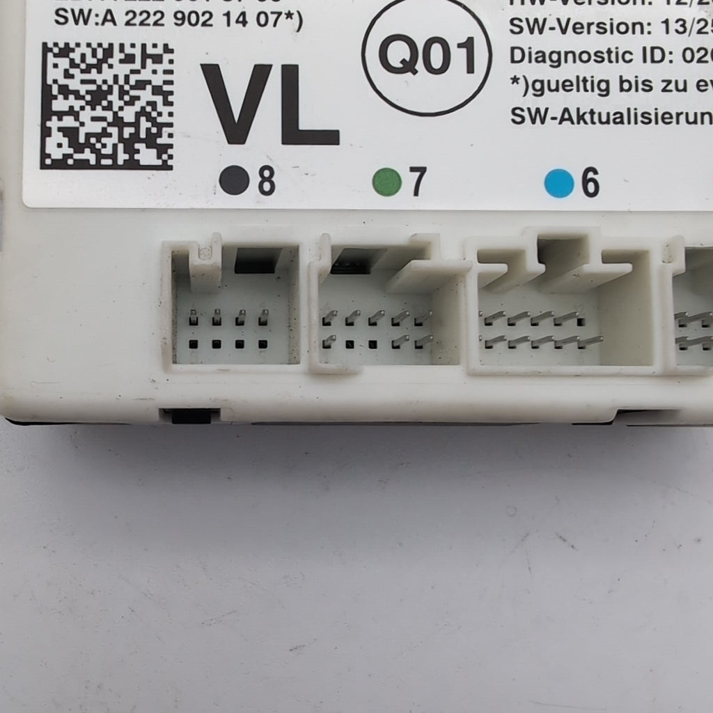 2014 Mercedes W222 S550 Front Left Door Control Module OEM A2229001707