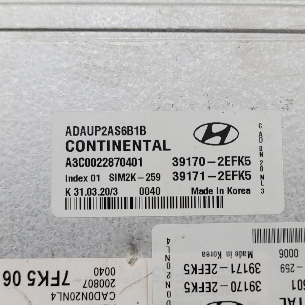 2020 Hyundai Elantra Engine Computer Control Module OEM 391702EFK5