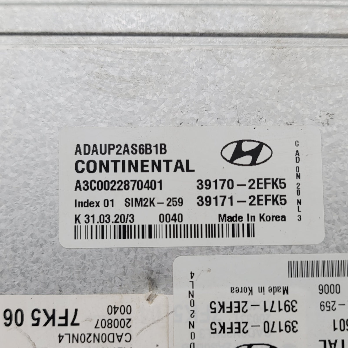 2020 Hyundai Elantra Engine Computer Control Module OEM 391702EFK5
