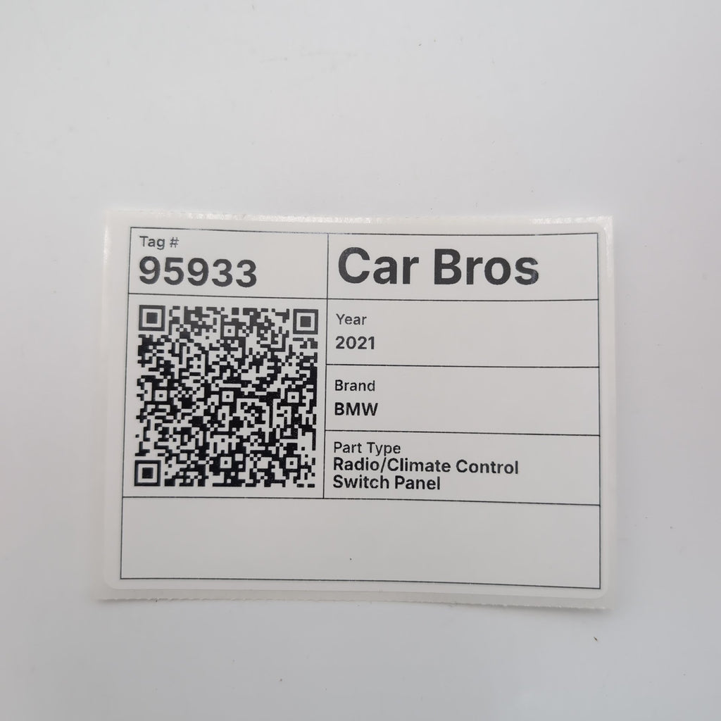 2019 2020 2021 BMW i3 i3s l01 AC Heater Climate Radio Switch Vent Panel 5A0A401