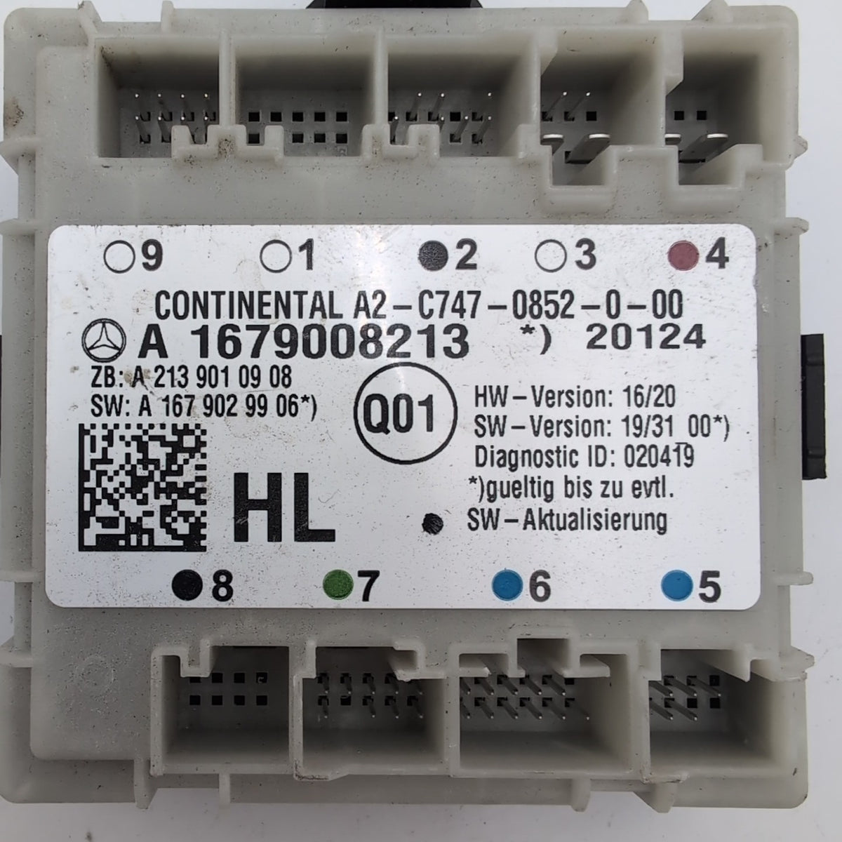 2020- 2023 MERCEDES GLE350 V167 REAR LEFT DOOR CONTROL MODULE OEM A1679008213