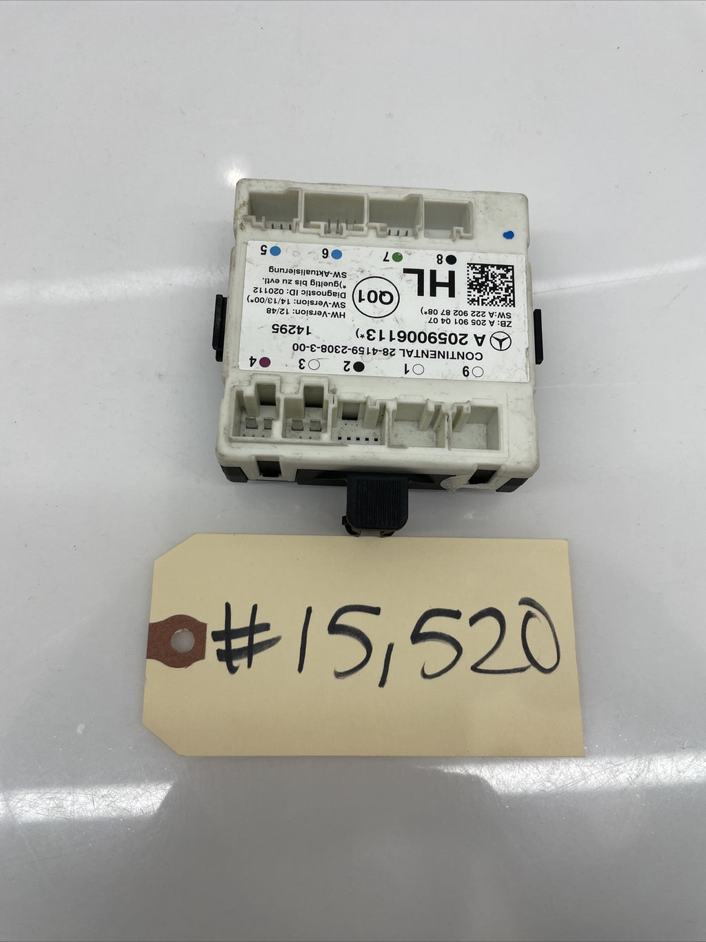 2015 Mercedes C300 W205 Rear Left Door Control Module A2059006113 Oem