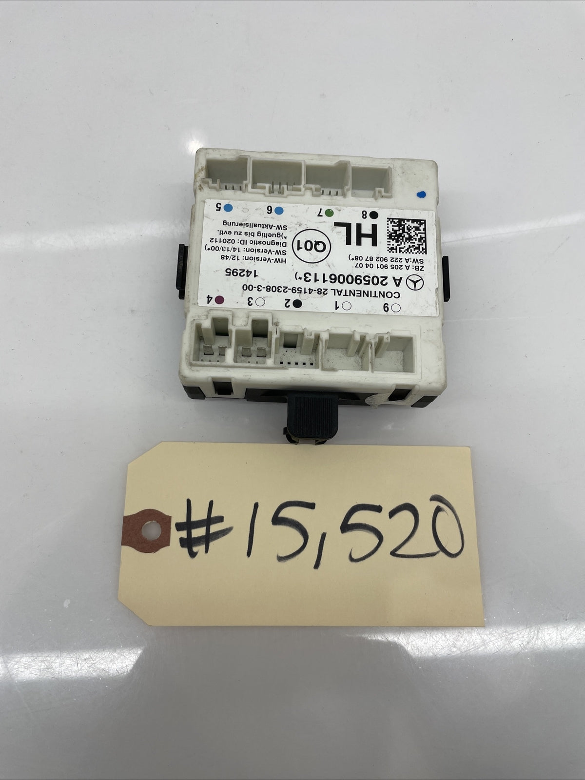 2015 Mercedes C300 W205 Rear Left Door Control Module A2059006113 Oem