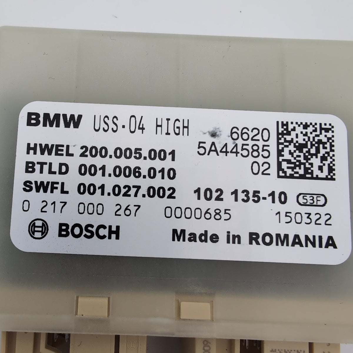 2019 - 2025 BMW G20 G22 G26 G30 G12 USS High Ultrasonic Parking Sensor Module