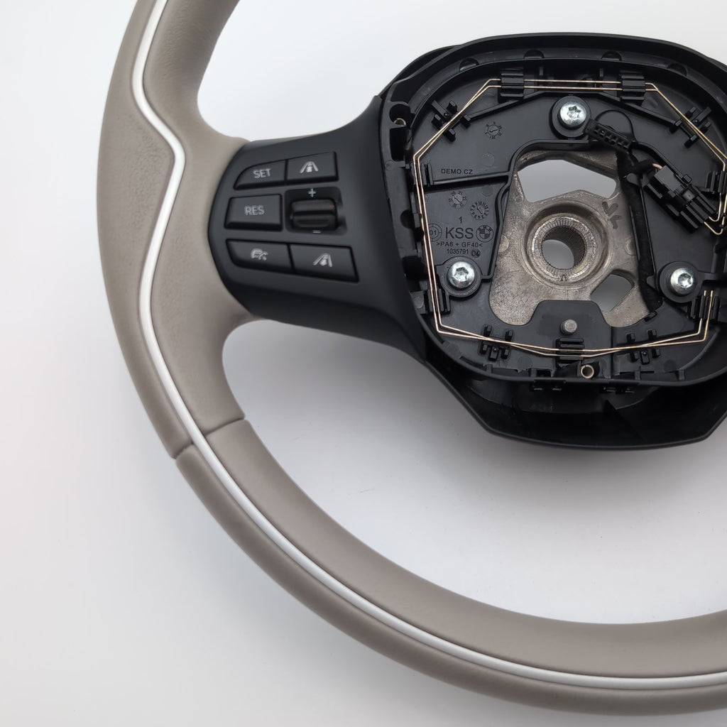 2014 - 2021 BMW i3 i3s I01 Steering Wheel Leather Lodge Design Gray 6870165