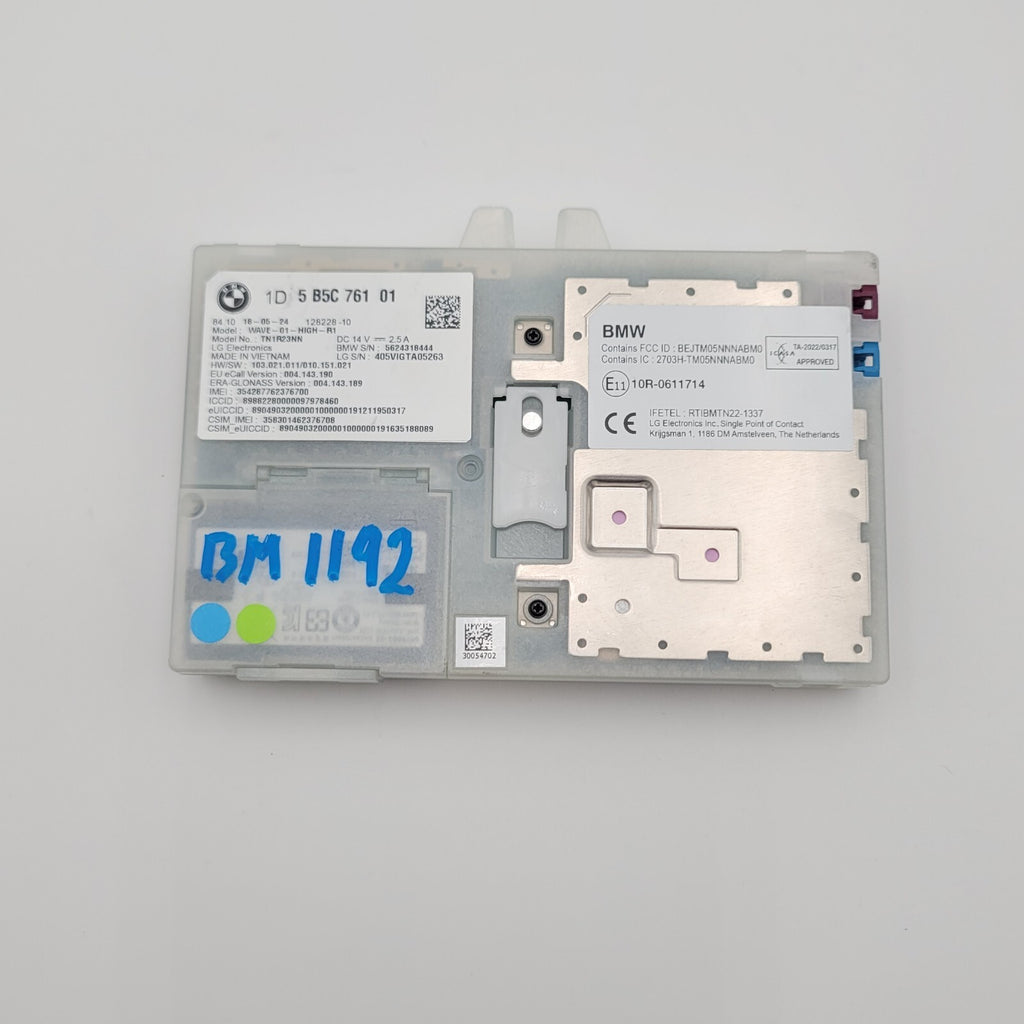 2025 BMW 330i G20 X1 U11 X3 G45 Antenna Telematics Control Module 5B5C761