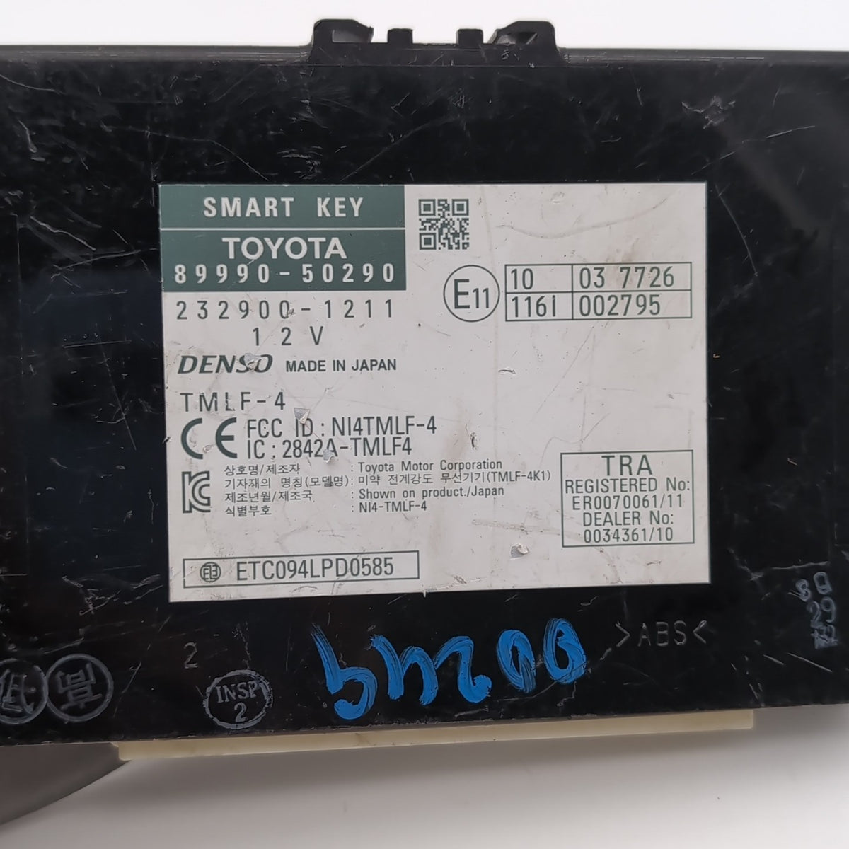 2013 2014 2015 LEXUS LS460 SMART KEY KEYLESS CONTROL MODULE 89990-50290
