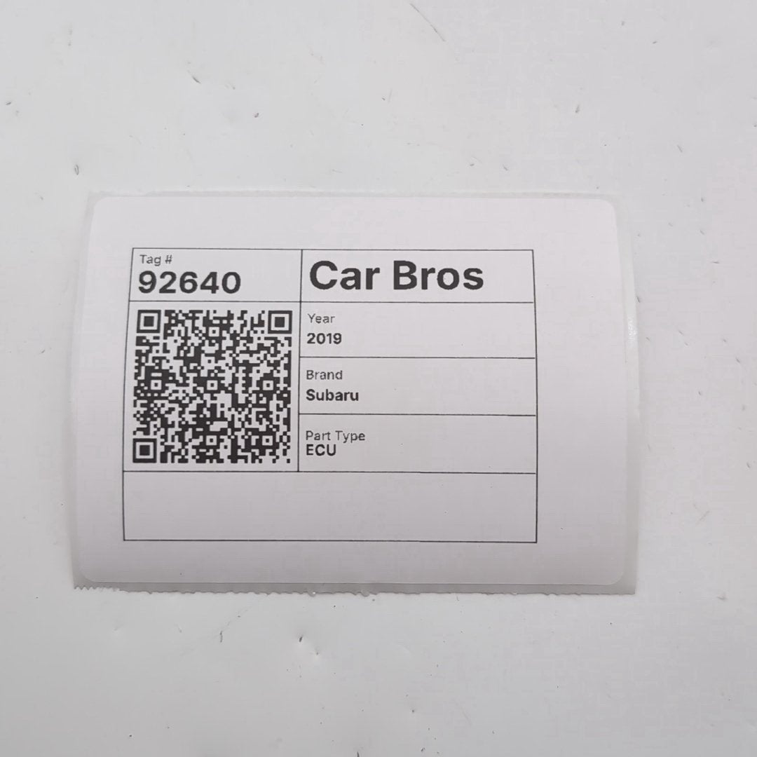2019 Subaru Impreza 2.0L AWD Engine Computer Control Module ECU 22765AM67C