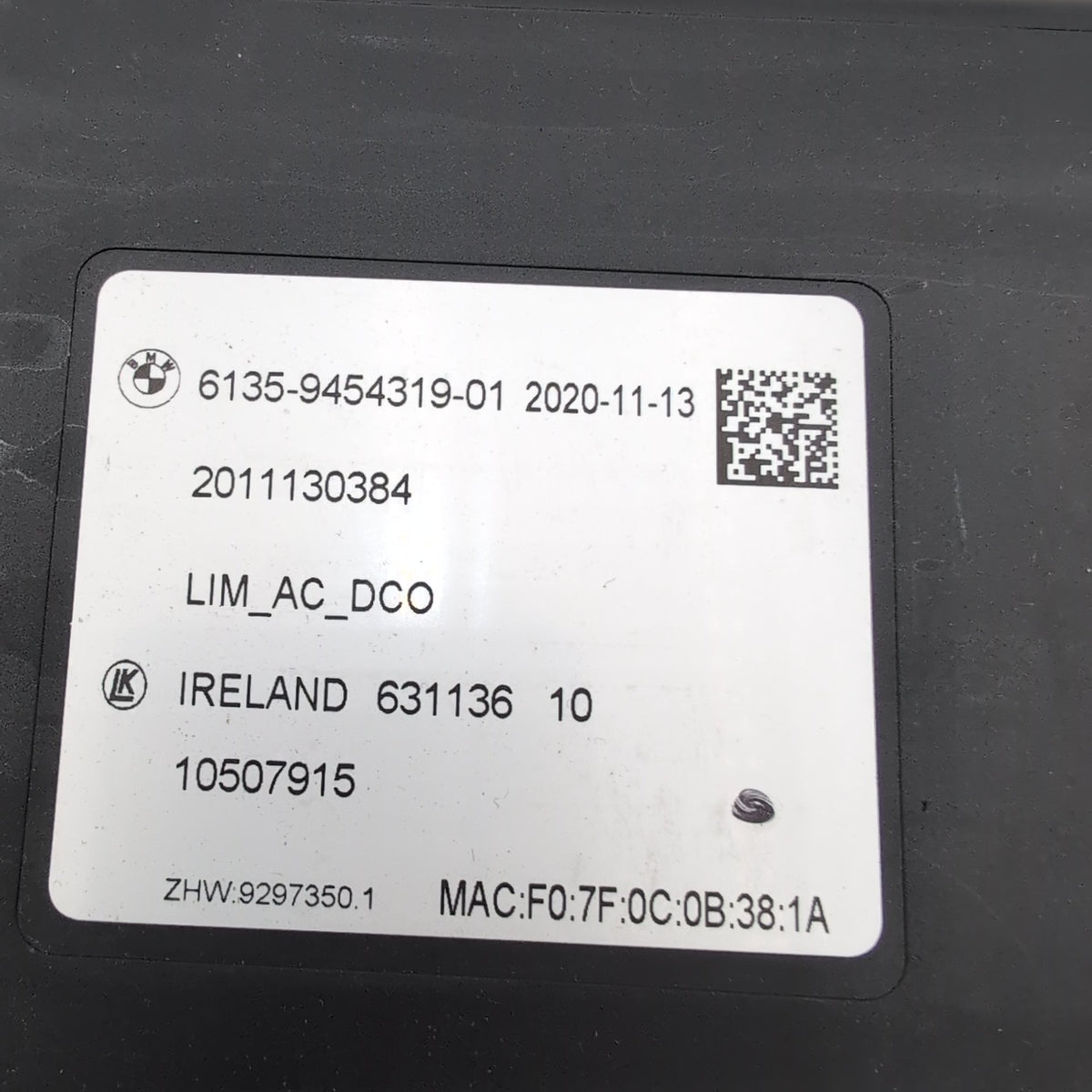 2014 - 2022 BMW I01 i3 i3s Charging Unit Interface Lim Module OEM 9454319