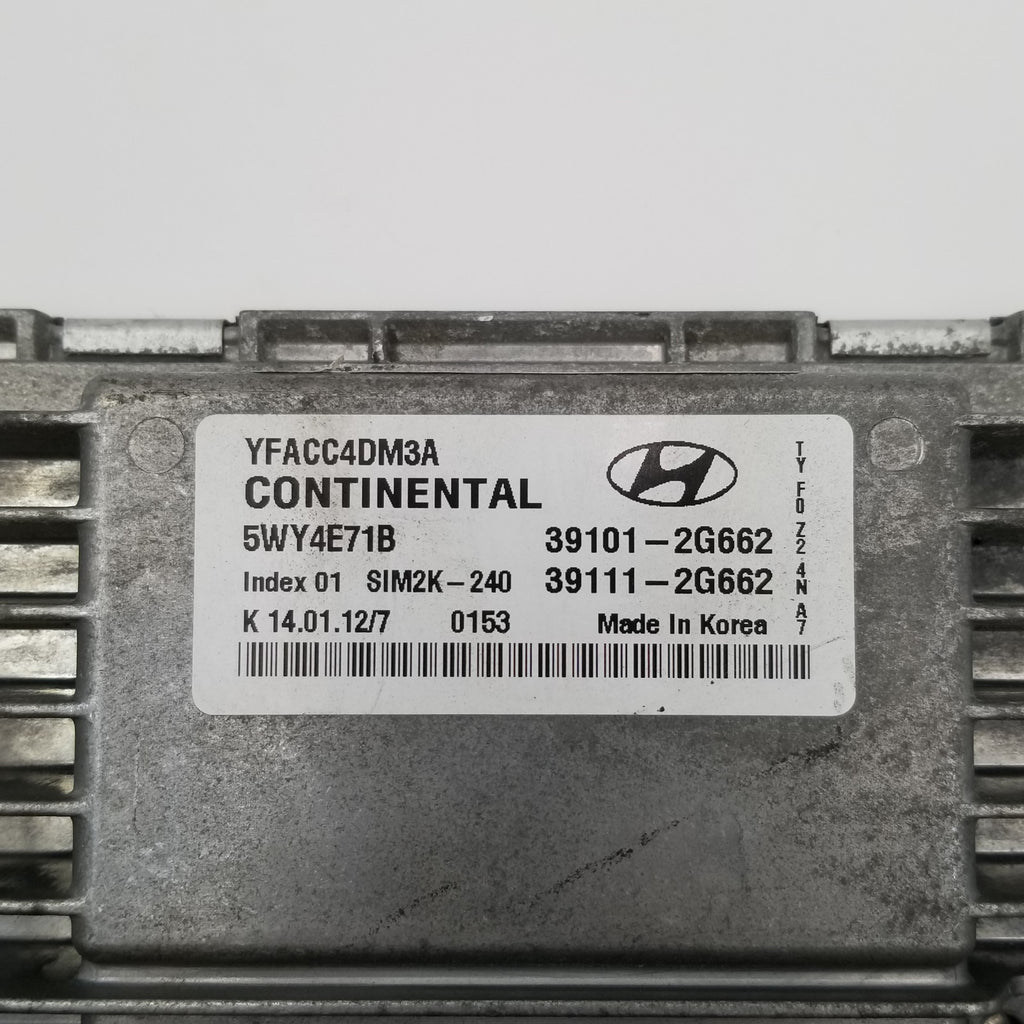 2011- 2014 Hyundai Sonata 2.4L ECM Engine Computer Control Module 39101-2G662
