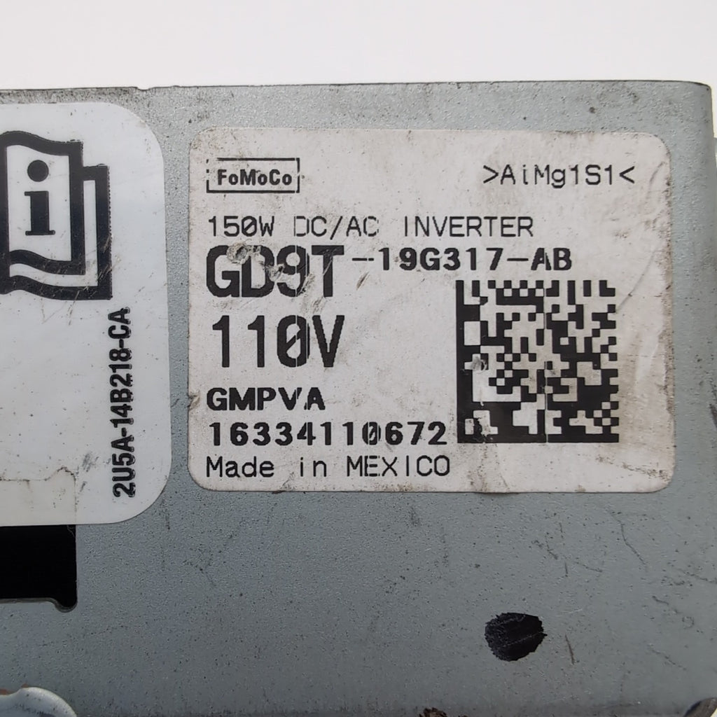 2017- 2020 Lincoln Continental Power Voltage Converter 110V OEM GD9T-19G317-AB