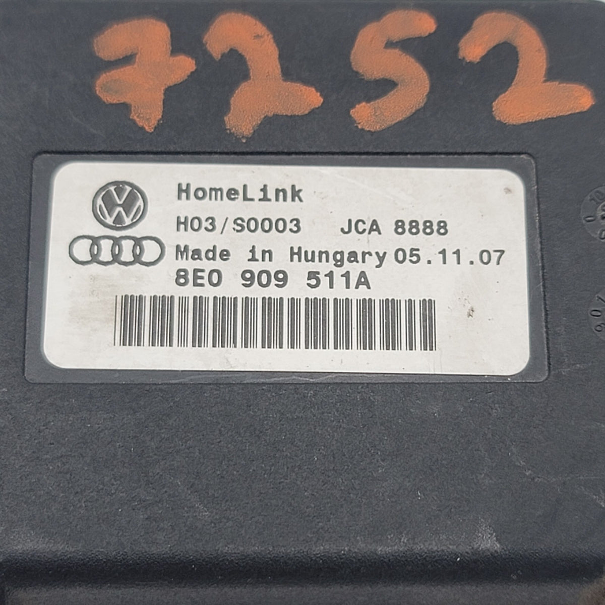 2007 2008 Audi Q7 Homelink Garage Door Transmitter Control Module 8E0909511A