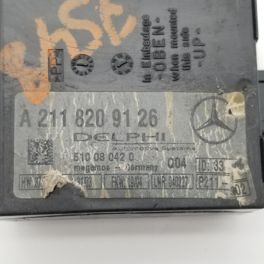 2000- 2006 MERCEDES BENZ S500 W220 ANTI THEFT ALARM MODULE OEM A2118209126