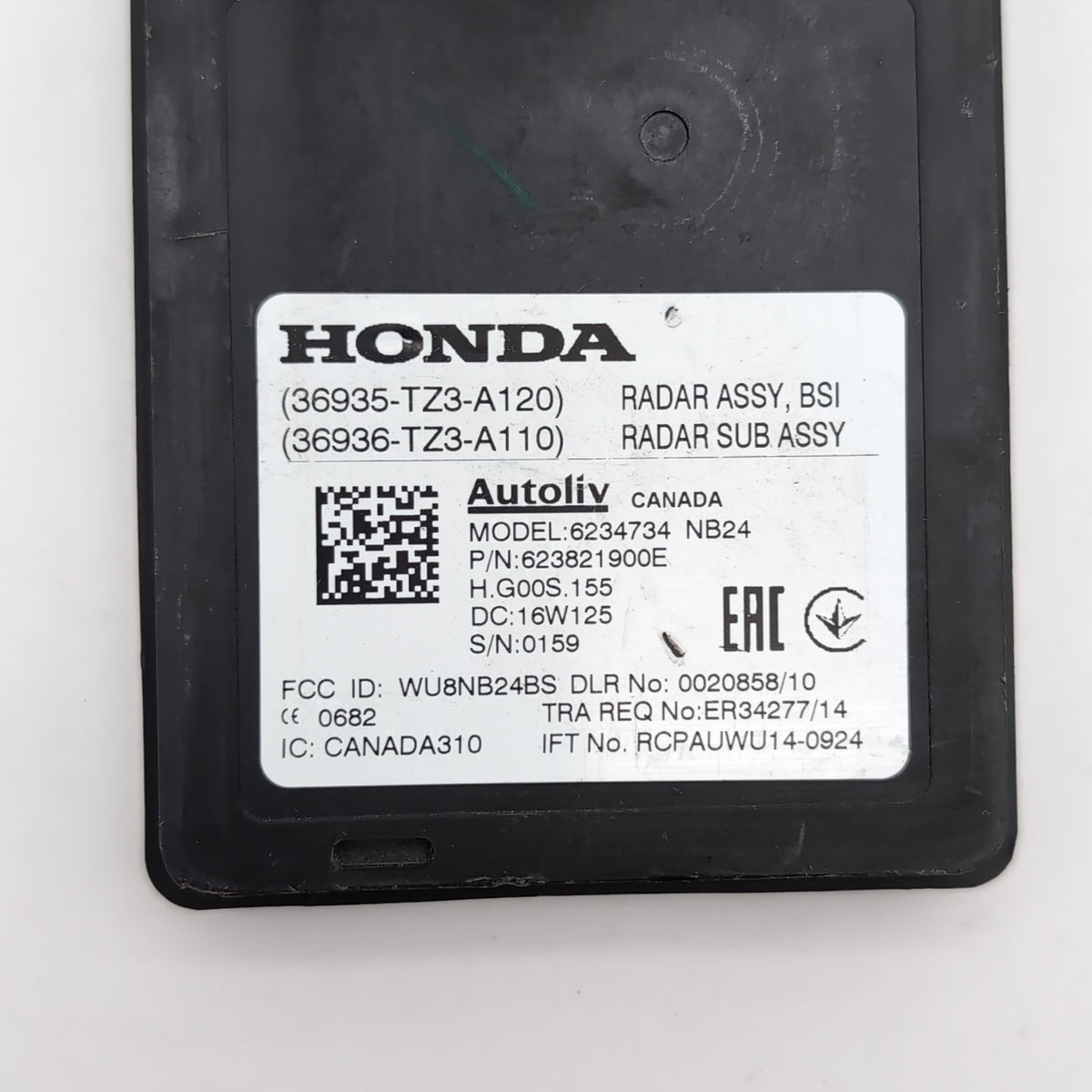 2015 2016 2017 Acura TLX Left Blind Spot Radar Sensor OEM 36935-TZ3-A120
