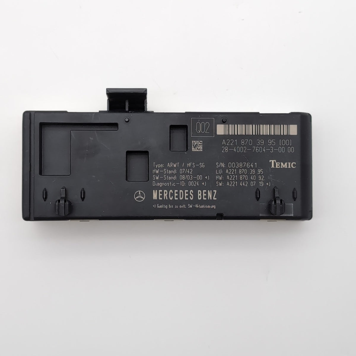 2007-2014 Mercedes W221 S550 S63 AMG Trunk Release Remote Open Close Module OEM