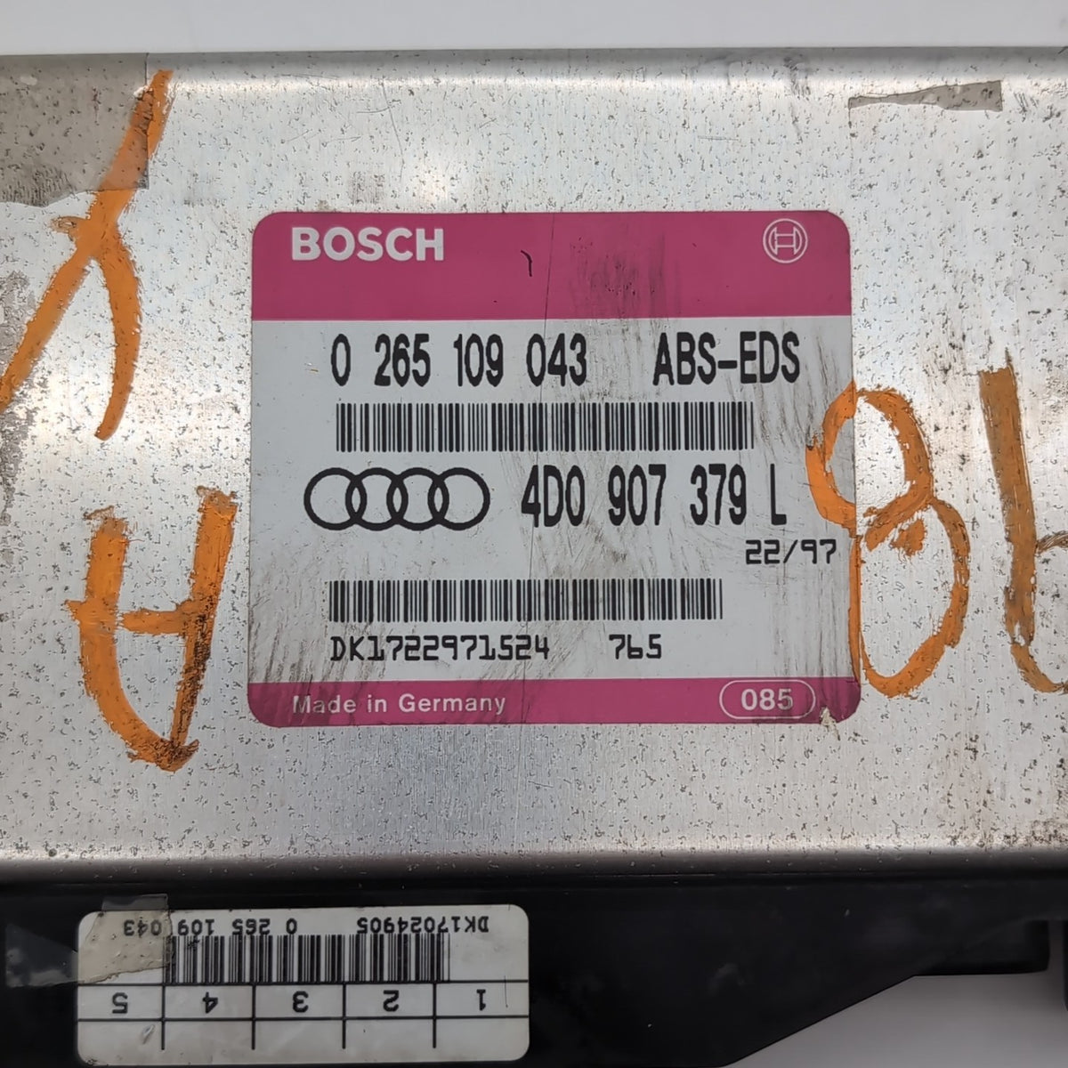 1997 1998 1999 Audi A4 A6 A8 Quattro ABS Brake System Control Module 4D0907379L
