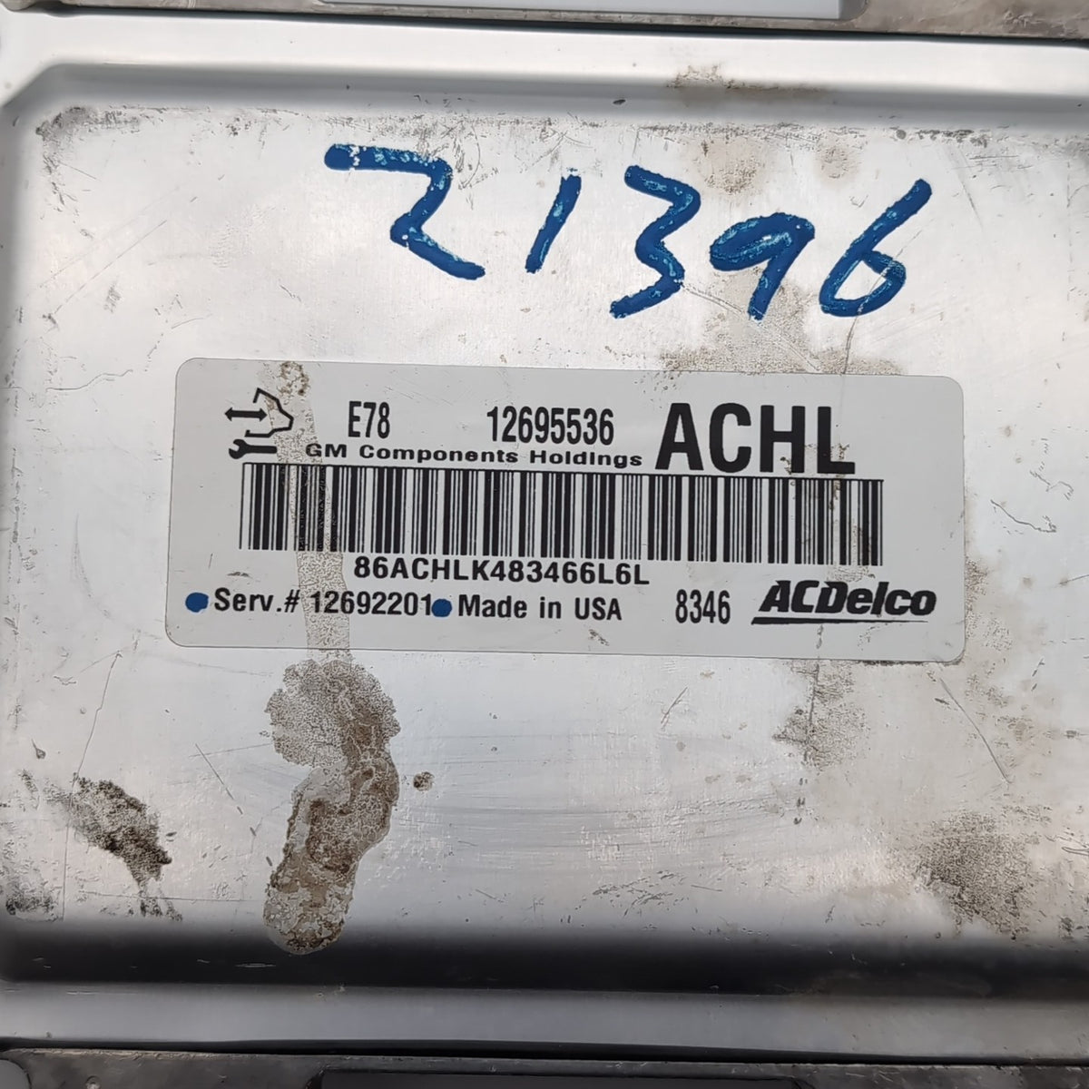 2017 2018 2019 Chevrolet Trax 1.4L Engine Control Module ECM ECU E78 12695536
