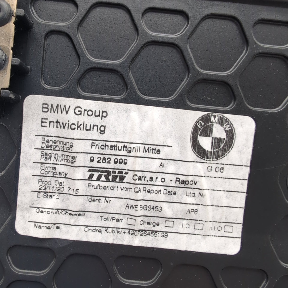 2019 2020 2021 BMW i3 i3s l01 AC Heater Climate Radio Switch Vent Panel 5A0A401