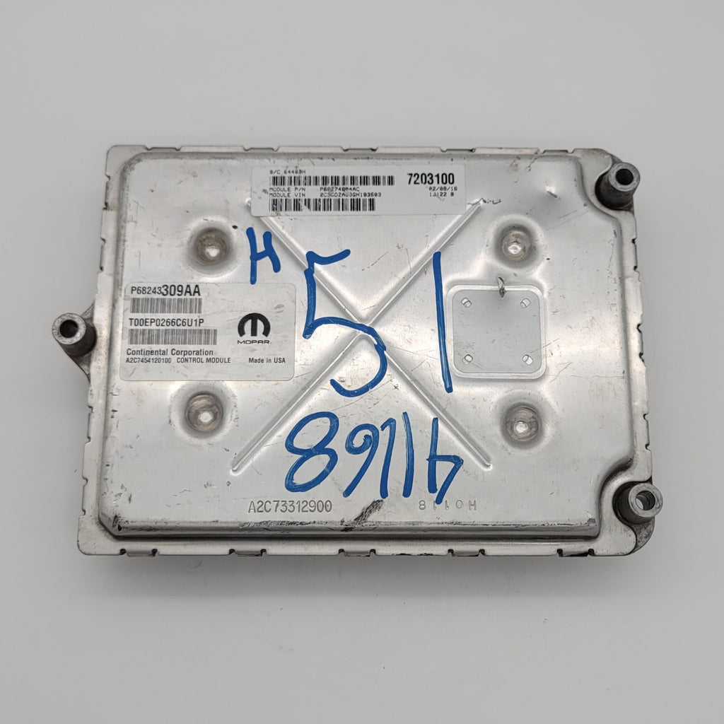 2016 2017 Dodge Charger Computer Engine Control Module ECM EBX P68243309AA