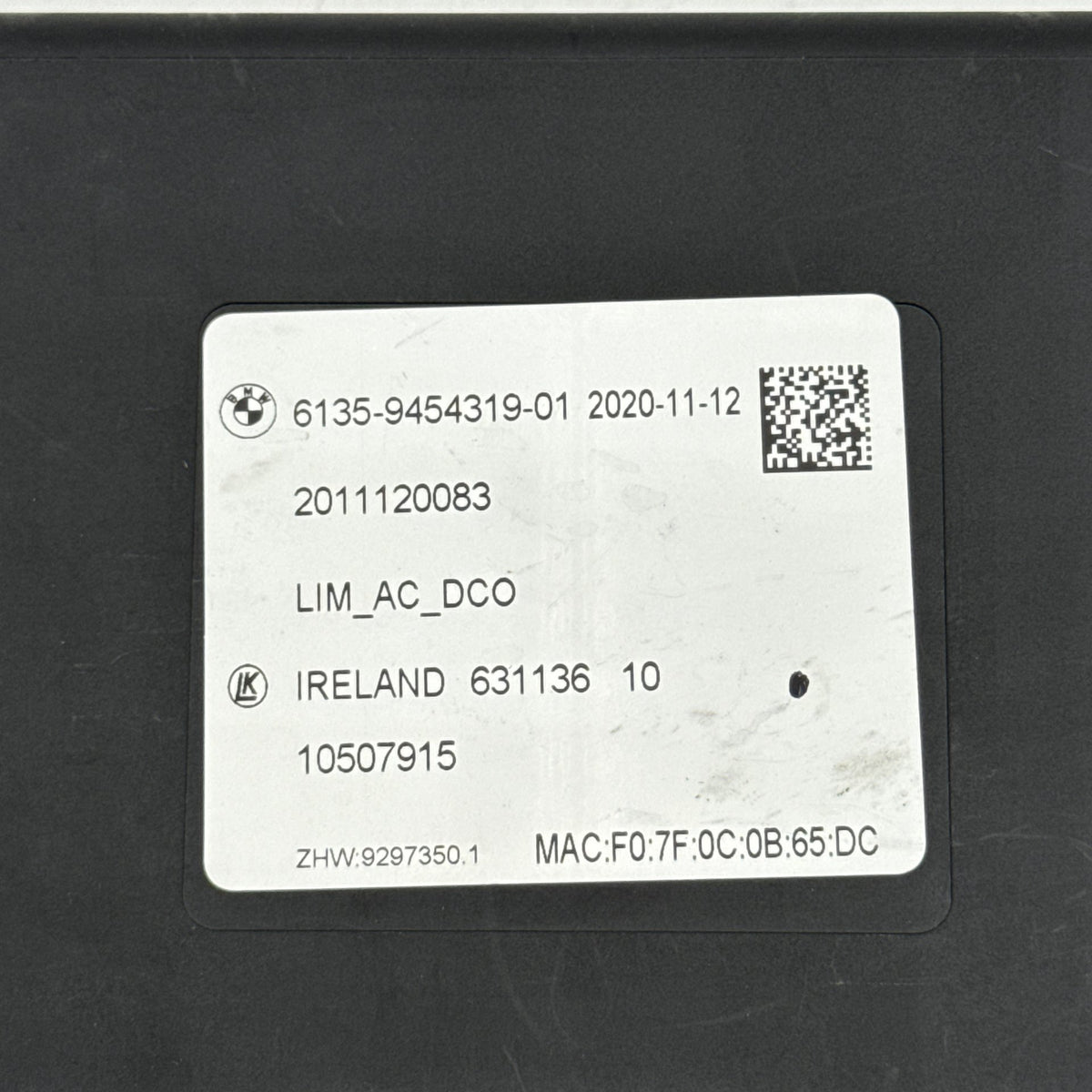 2014 - 2022 BMW I01 i3 i3s Charging Unit Interface Lim Module OEM 9454319
