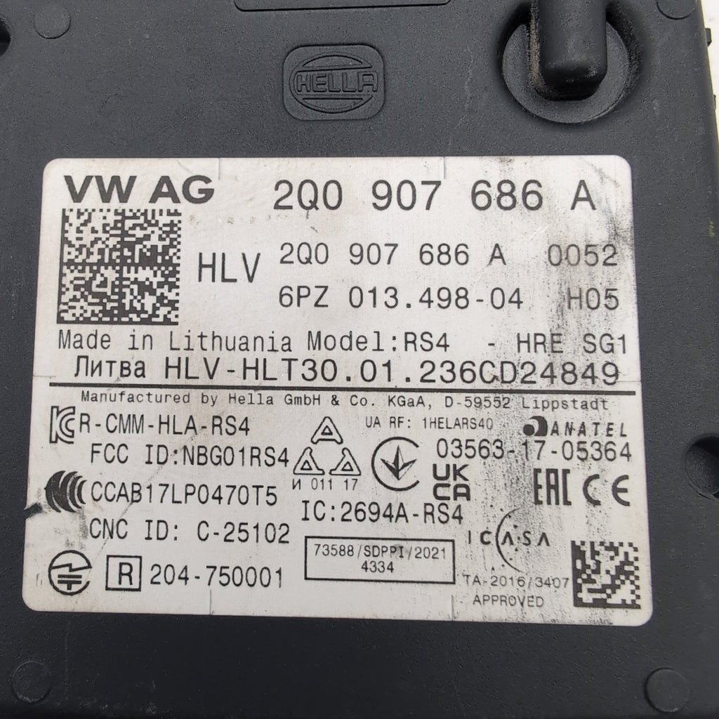 2019 2020 Volkswagen Jetta Rear Right Blindspot Radar Sensor 2Q0907686A